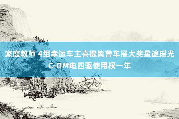 家庭教师 4组幸运车主喜提皆鲁车展大奖星途瑶光C-DM电四驱使用权一年