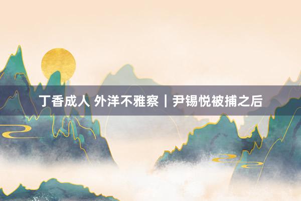 丁香成人 外洋不雅察｜尹锡悦被捕之后