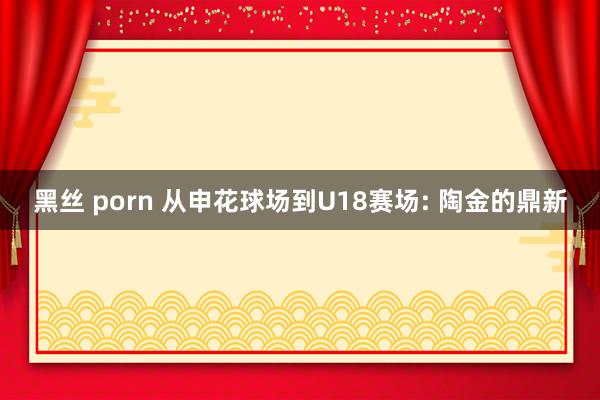 黑丝 porn 从申花球场到U18赛场: 陶金的鼎新