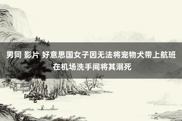 男同 影片 好意思国女子因无法将宠物犬带上航班 在机场洗手间将其溺死