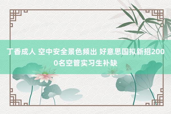 丁香成人 空中安全景色频出 好意思国拟新招2000名空管实习生补缺