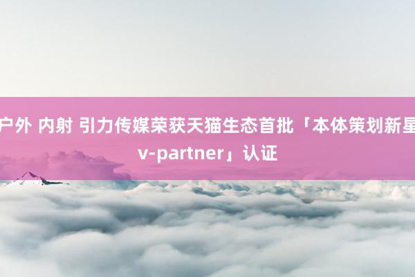 户外 内射 引力传媒荣获天猫生态首批「本体策划新星v-partner」认证