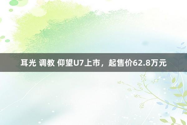 耳光 调教 仰望U7上市，起售价62.8万元