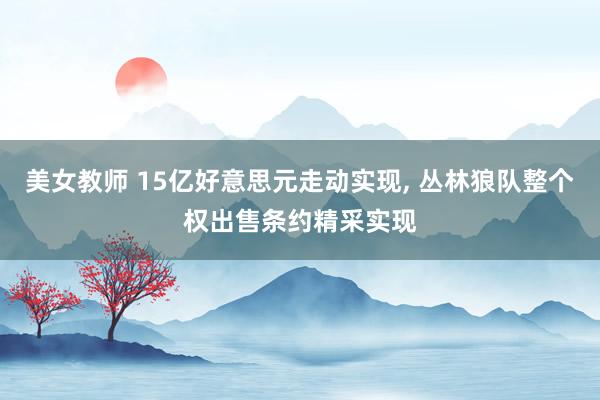 美女教师 15亿好意思元走动实现， 丛林狼队整个权出售条约精采实现