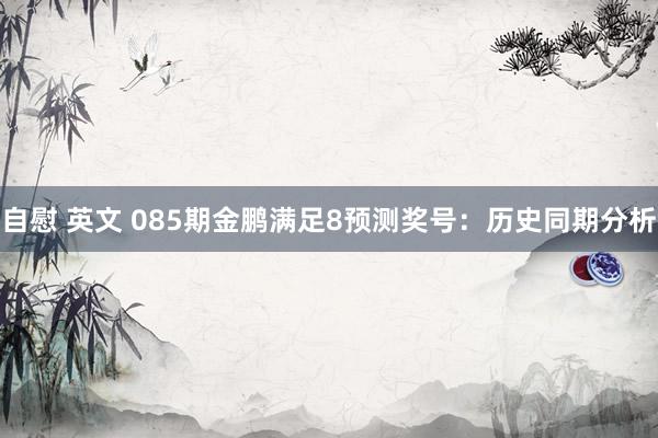 自慰 英文 085期金鹏满足8预测奖号：历史同期分析