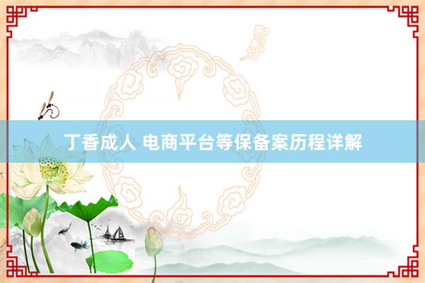 丁香成人 电商平台等保备案历程详解