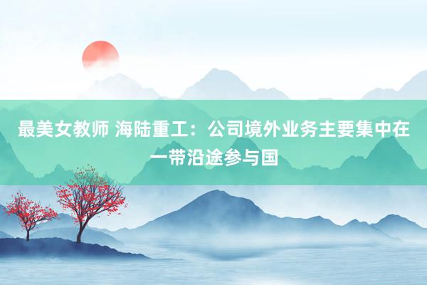 最美女教师 海陆重工：公司境外业务主要集中在一带沿途参与国