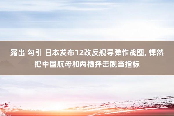 露出 勾引 日本发布12改反舰导弹作战图， 悍然把中国航母和两栖抨击舰当指标