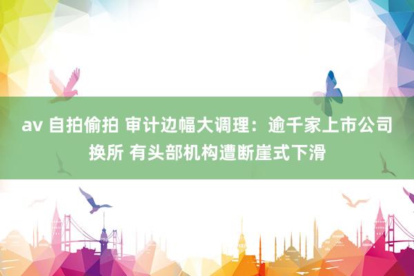 av 自拍偷拍 审计边幅大调理：逾千家上市公司换所 有头部机构遭断崖式下滑