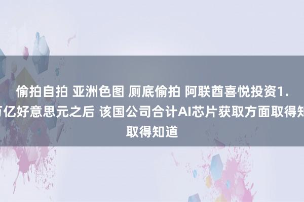 偷拍自拍 亚洲色图 厕底偷拍 阿联酋喜悦投资1.4万亿好意思元之后 该国公司合计AI芯片获取方面取得知道
