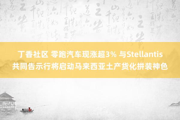丁香社区 零跑汽车现涨超3% 与Stellantis共同告示行将启动马来西亚土产货化拼装神色